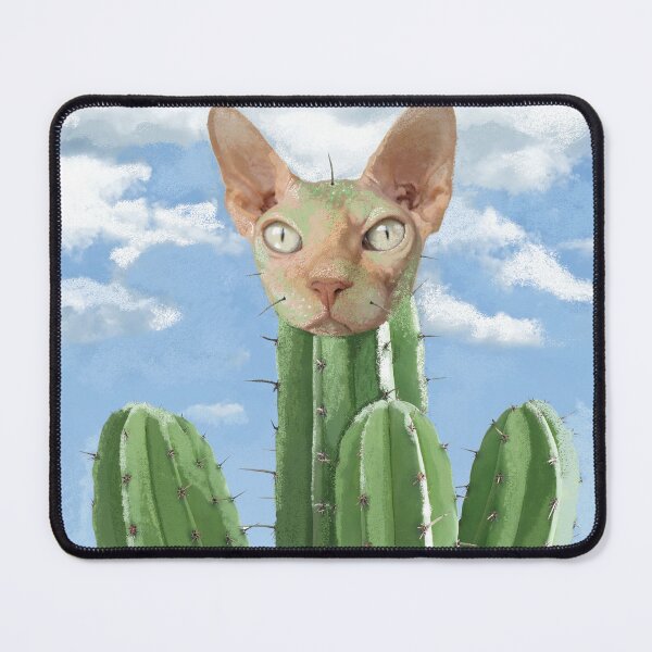 Item preview, Cactus Cat Pun designed and sold by DinoKate.