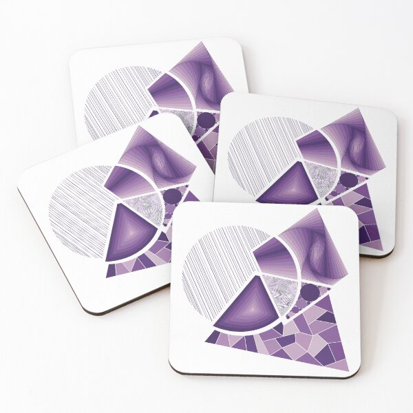 Item preview, Purple Deconstructed Shapes - Diamond Circle Trapezoid designed and sold by DHTDesigns.