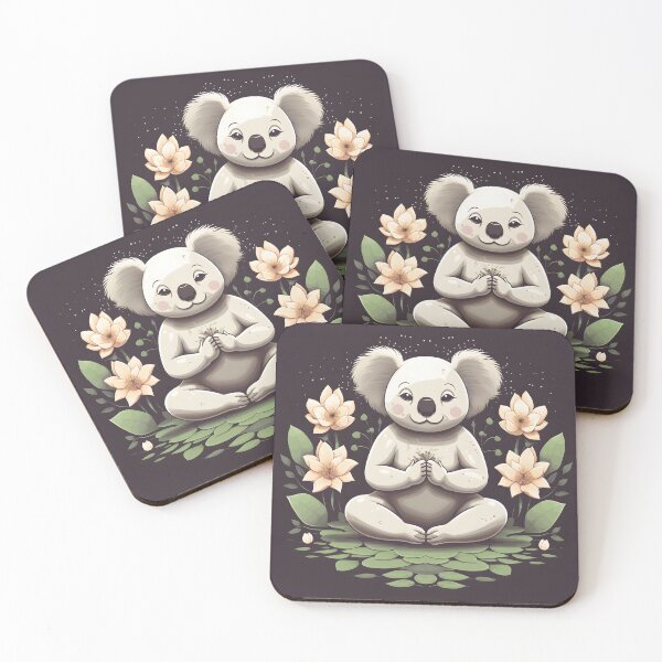 Item preview, Zen Koala - Serene Yoga Illustration designed and sold by inkArtistryfine.