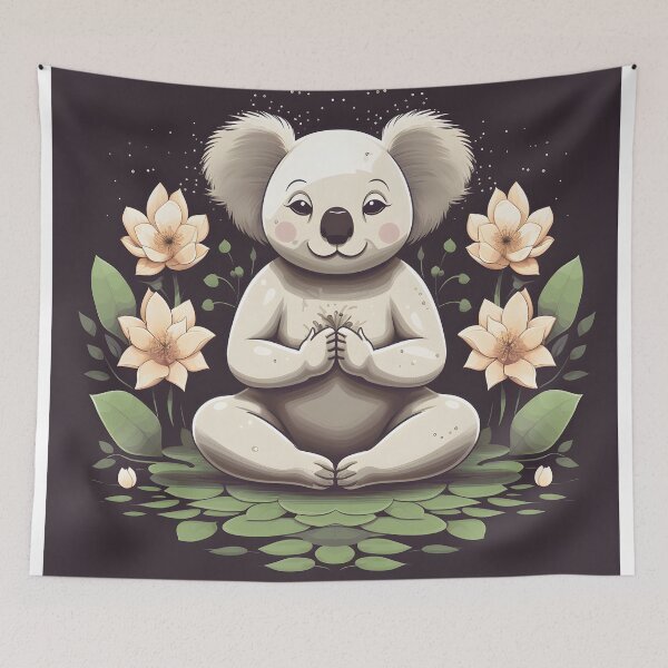 Item preview, Zen Koala - Serene Yoga Illustration designed and sold by inkArtistryfine.