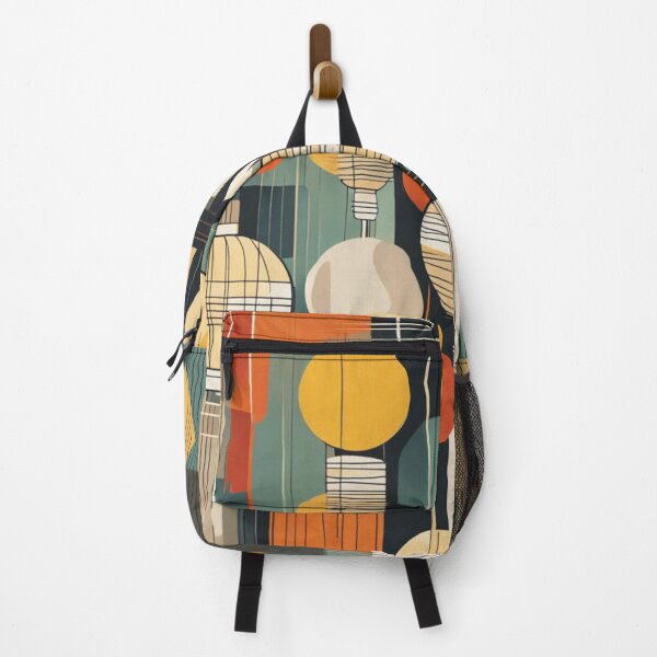 Item preview, Copy of A pattern of abstract Mid century modern lighting, table and lantern pattern in a vintage colourful classic style designed and sold by Haiii-Designs.