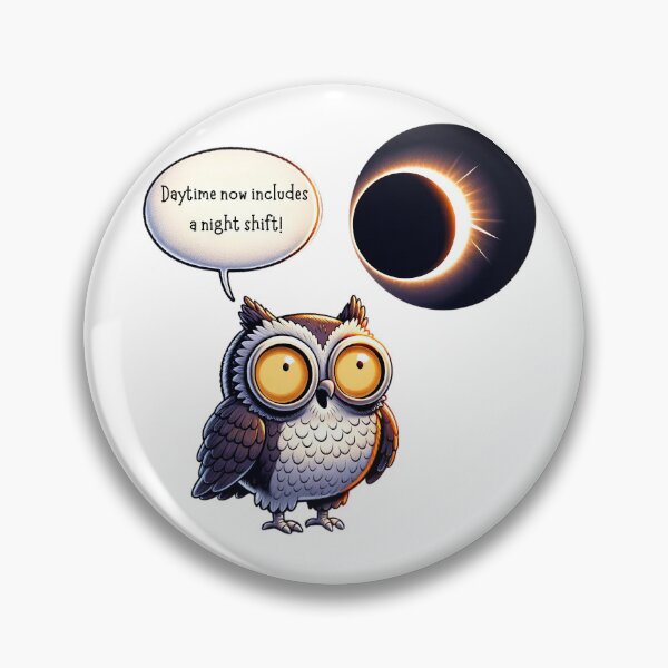 Artikelvorschau, Night Shift Owl: Überraschung zur Sonnenfinsternis! entworfen und verkauft von SrijanaByAnu.