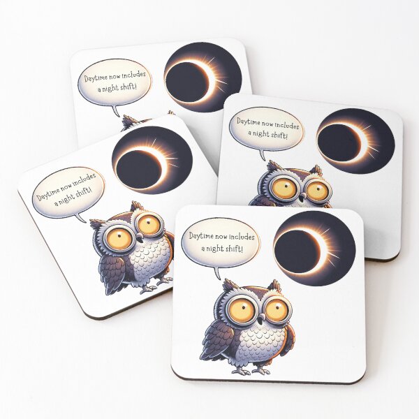 Item preview, Night Shift Owl: Solar Eclipse Surprise! designed and sold by SrijanaByAnu.