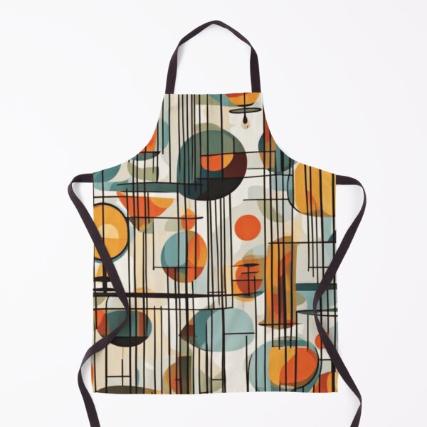 Item preview, A pattern of abstract Mid century modern lighting, table and lantern pattern in a vintage colourful style designed and sold by Haiii-Designs.