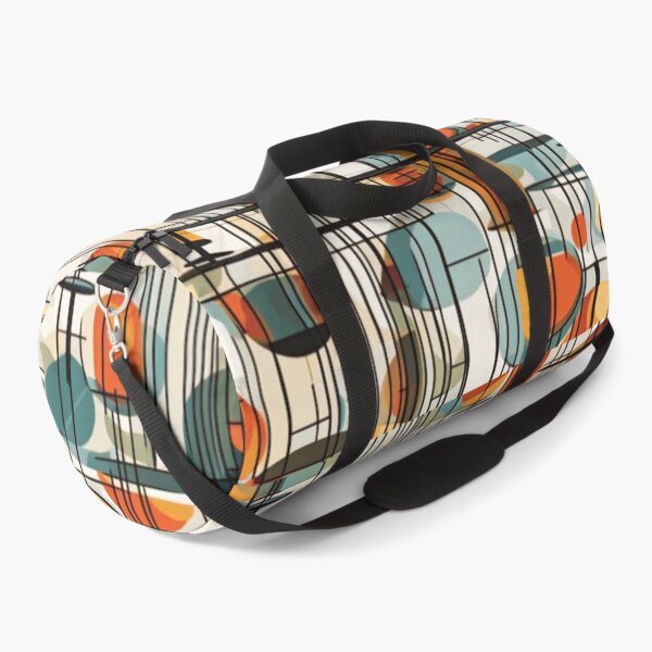 Item preview, A pattern of abstract Mid century modern lighting, table and lantern pattern in a vintage colourful style designed and sold by Haiii-Designs.