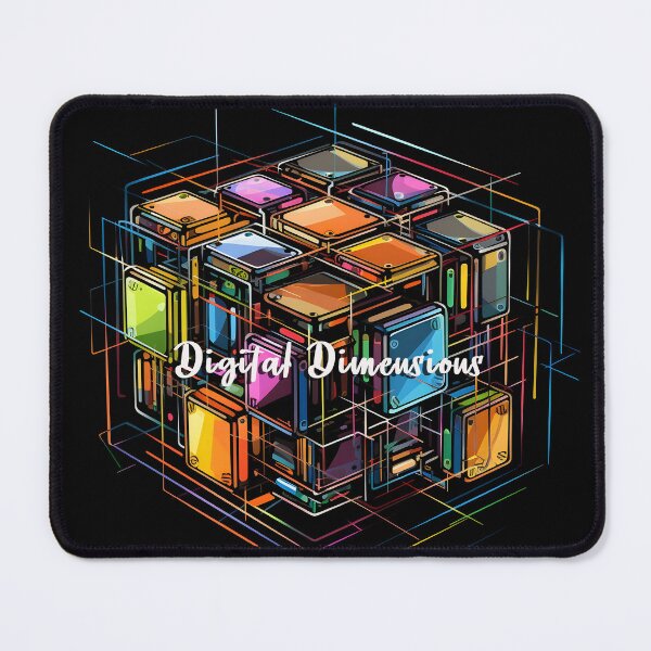 Item preview, Cybernetic Cubes - Neon Puzzle Matrix designed and sold by inkArtistryfine.