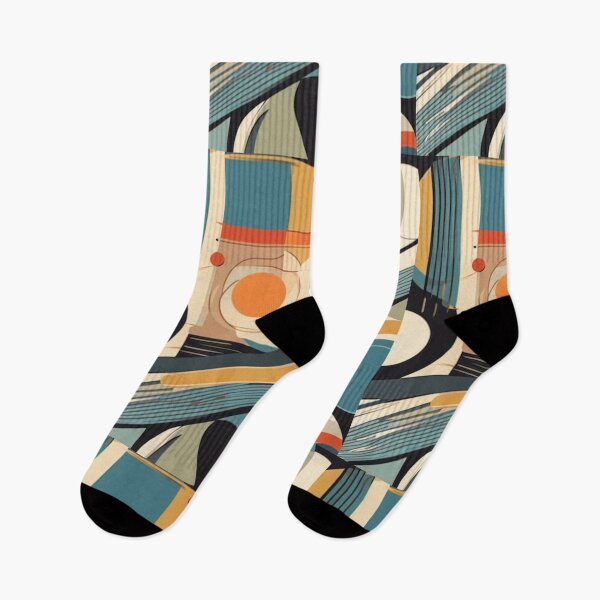 Item preview, Colourful abstract Mid century modern artwork in a vintage style designed and sold by Haiii-Designs.