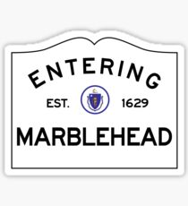 Entering Marblehead - Commonwealth of Massachusetts Road Sign Sticker