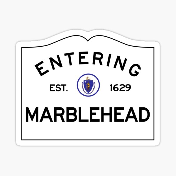 Item preview, Entering Marblehead - Commonwealth of Massachusetts Road Sign designed and sold by NewNomads.