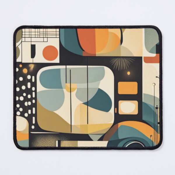 Item preview, Colorful abstract Mid century modern artwork in a vintage style designed and sold by Haiii-Designs.