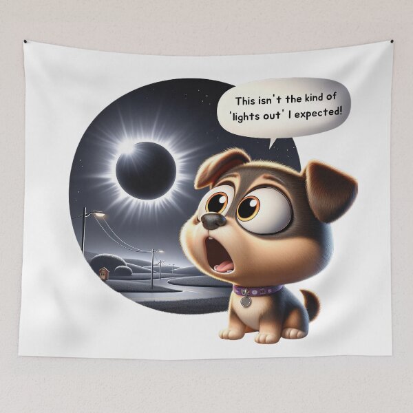 Item preview, Eclipse Pup: Unplanned 'Lights Out' Surprise! designed and sold by SrijanaByAnu.
