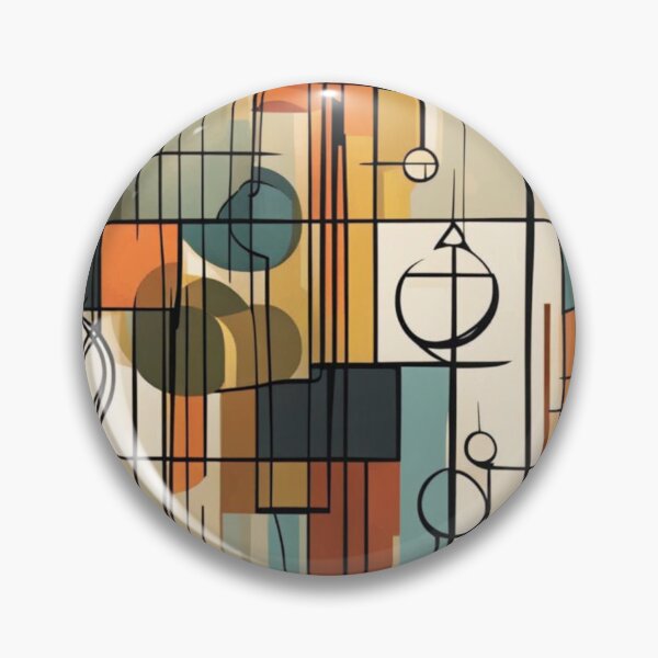 Item preview, Colorful abstract Mid century modern artwork in a vintage style designed and sold by Haiii-Designs.