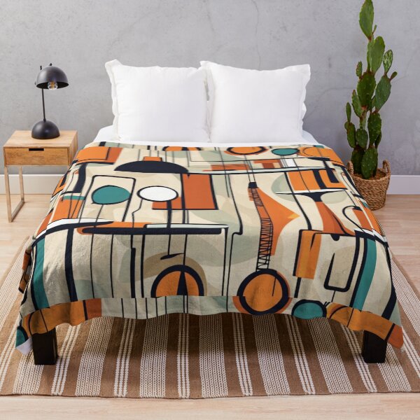 Item preview, Abstract Mid century modern artwork in a vintage retro style designed and sold by Haiii-Designs.