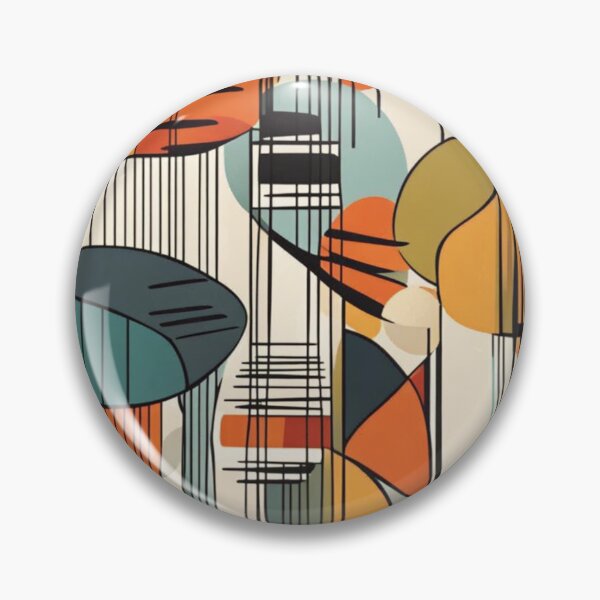 Item preview, Abstract Retro Mid century modern artwork in a vintage retro style designed and sold by Haiii-Designs.