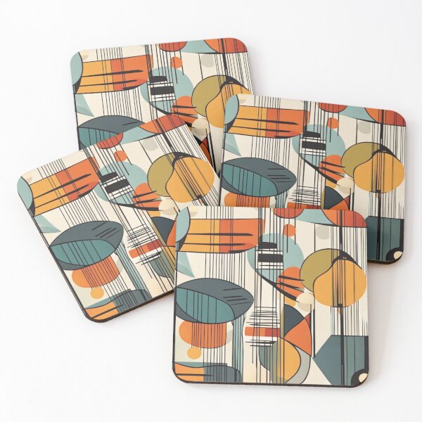 Item preview, Abstract Retro Mid century modern artwork in a vintage retro style designed and sold by Haiii-Designs.