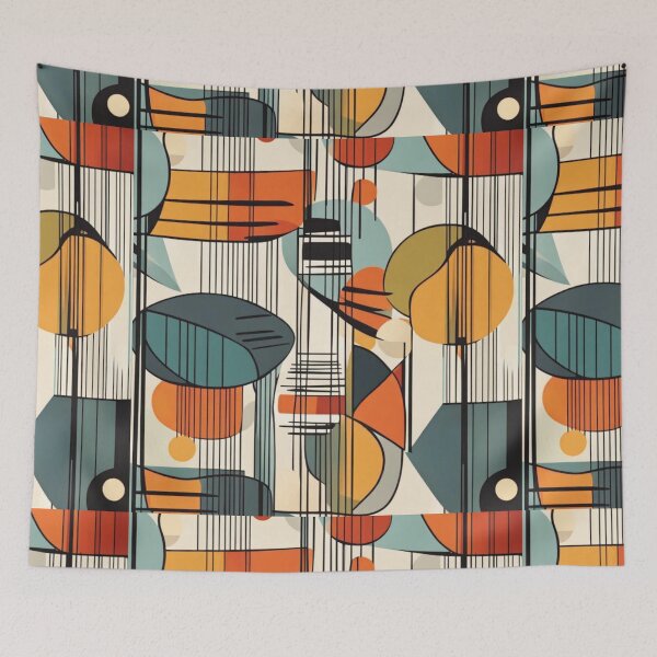 Item preview, Abstract Retro Mid century modern artwork in a vintage retro style designed and sold by Haiii-Designs.