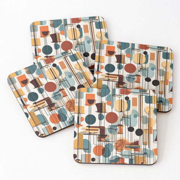 Item preview, Abstract Retro Mid century modern pattern in a vintage retro style designed and sold by Haiii-Designs.