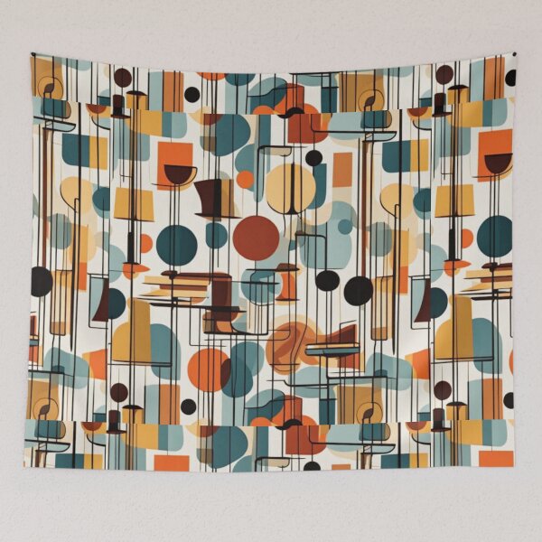Item preview, Abstract Retro Mid century modern pattern in a vintage retro style designed and sold by Haiii-Designs.