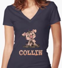 Collin Piggy Women's Fitted V-Neck T-Shirt