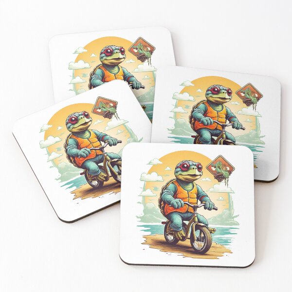 Item preview, Turtle Riding a Bike designed and sold by WIKWOK.