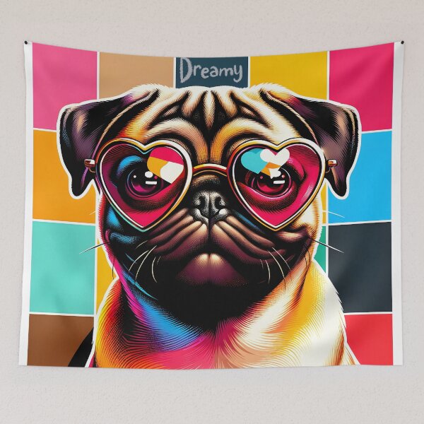 Item preview, Pop Art Pug - Colorful Canine Chic designed and sold by inkArtistryfine.