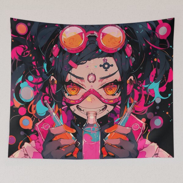 Item preview, Neon Mad Scientist Anime Girl designed and sold by bubblegoth.