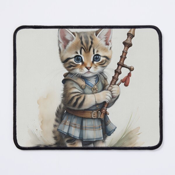 Item preview, Adorable Kitten with Bagpipe designed and sold by greygoul.
