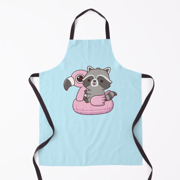 Item preview, Cute Raccoon On Pink Flamingo Pool Float designed and sold by rustydoodle.