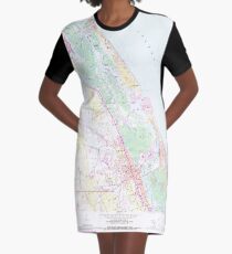 USGS TOPO Map Florida FL New Smyrna Beach 347653 1956 24000 T-Shirt Kleid