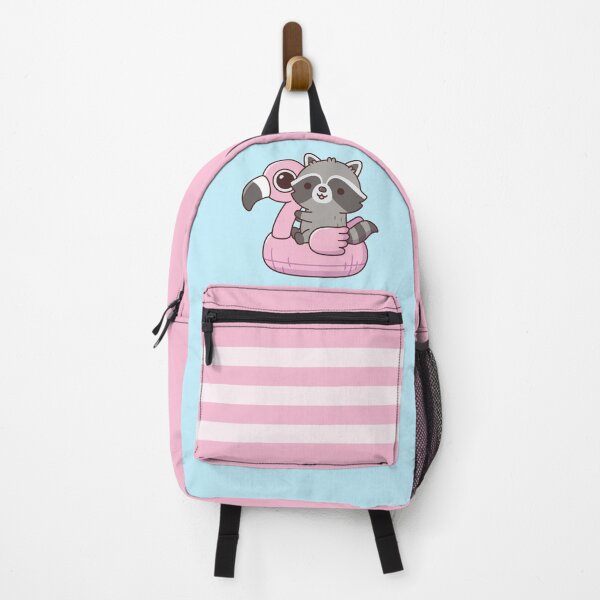 Item preview, Cute Raccoon On Pink Flamingo Pool Float designed and sold by rustydoodle.