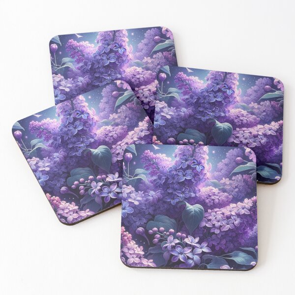 Item preview, Starry Lilac Night - Floral Art designed and sold by mymagicstoreus.