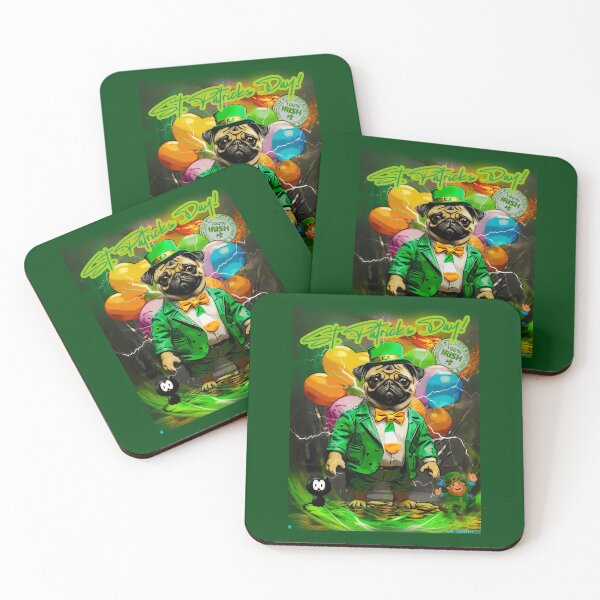 Item preview, Pug HAPPY HOLIDAYS 145 ST. PATRICKS DAY  designed and sold by RedBluffTraders.