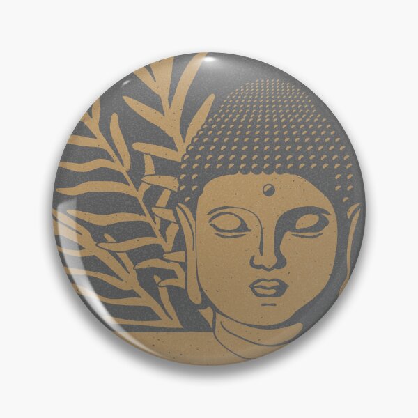 Item preview, Buddha Head Statue with Palm Fronds - Slate + Fawn designed and sold by Irene Estelle.