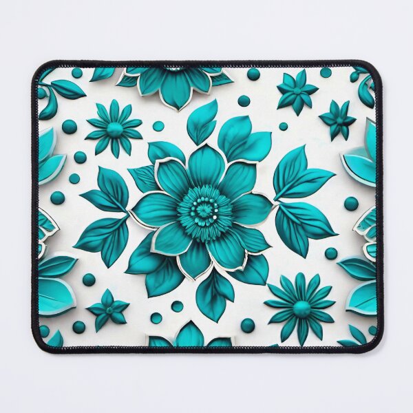 Item preview, Turquoise flowers designed and sold by MatrixTattoo.