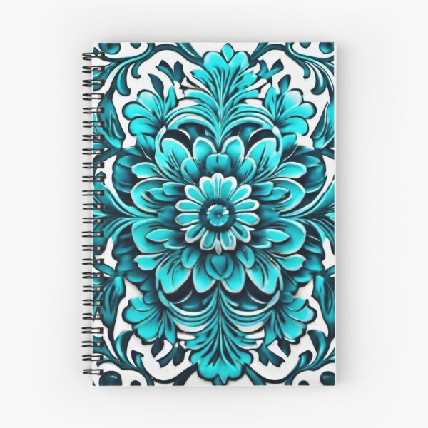 Item preview, Turquoise flower pattern designed and sold by MatrixTattoo.