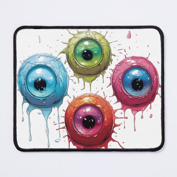 Item preview, colorful floating eyes designed and sold by BouclierDeViand.