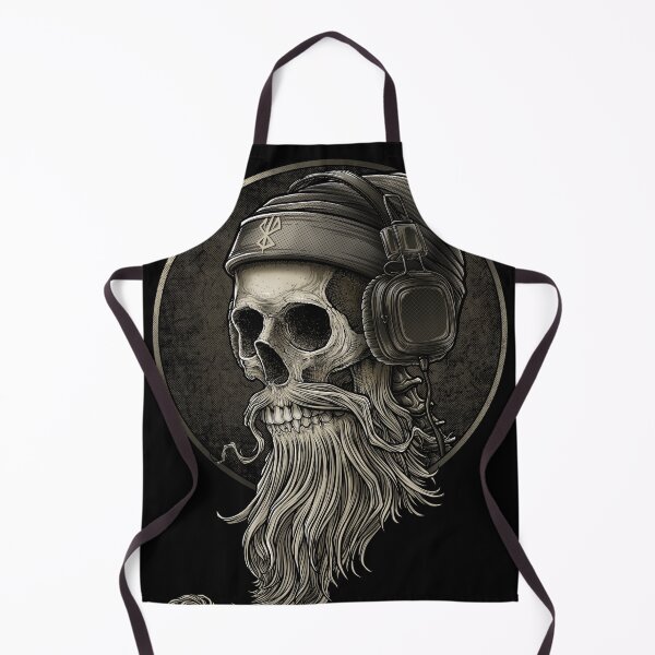 Item preview, Viking Vintage Skull Beard with Headphone designed and sold by Winya.