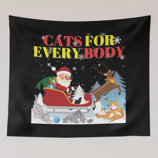 Item preview, Merry Christmas Cat to everyone, boy, girl, family day designed and sold by Isadesignart.