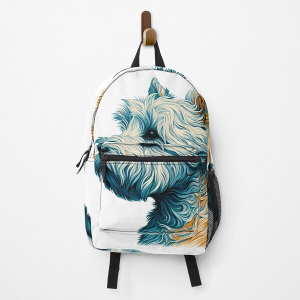 Item preview, Fiery West Highland Terrier Portrait in the Style of Van Gogh - Westie Painting designed and sold by Star-Fragment.