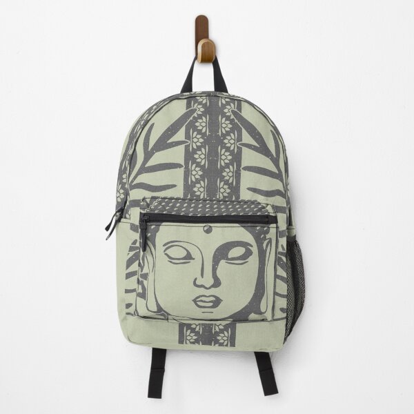 Item preview, Buddha Head Statue with Palm Fronds - Tea + Slate designed and sold by Irene Estelle.
