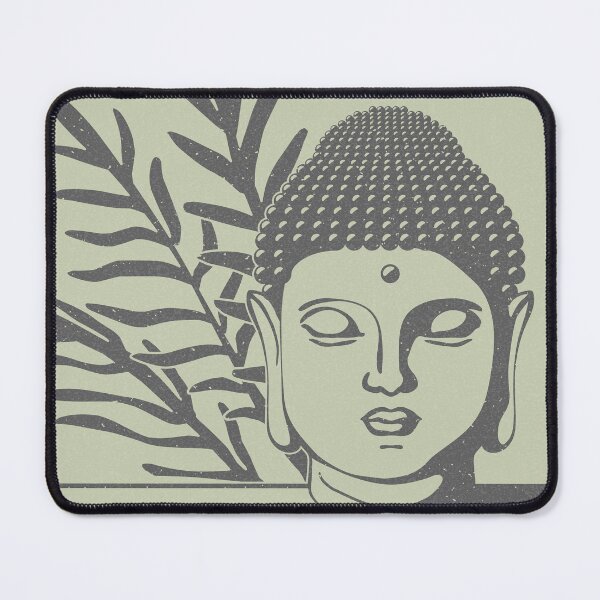 Item preview, Buddha Head Statue with Palm Fronds - Tea + Slate designed and sold by Irene Estelle.