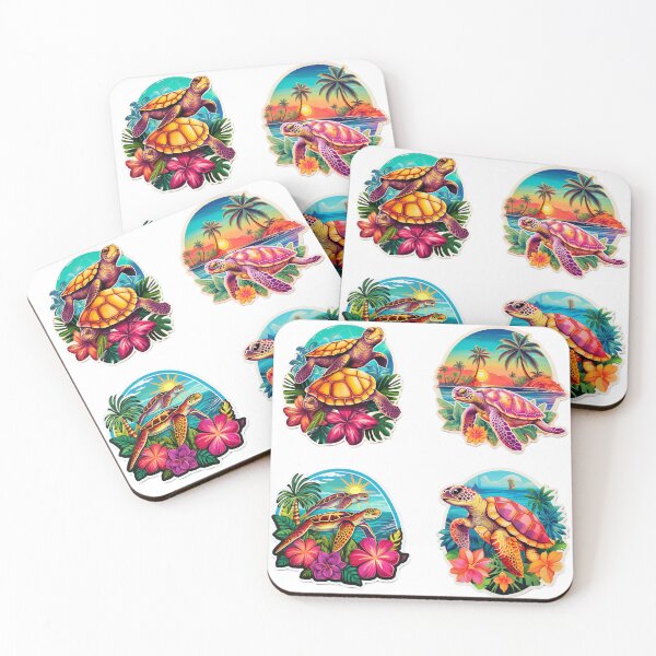 Item preview, Tropical turtles designed and sold by BouclierDeViand.