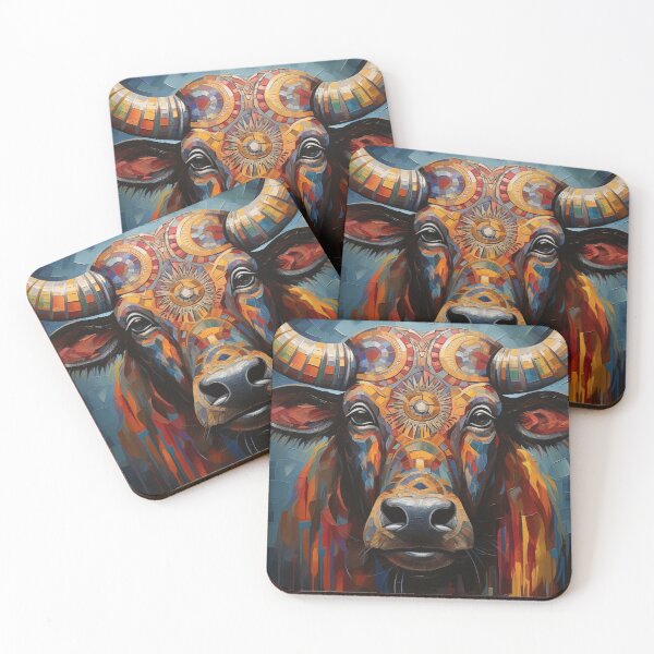 Item preview, African buffalo Art designed and sold by Rockwpapart.