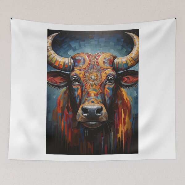 Item preview, African buffalo Art designed and sold by Rockwpapart.