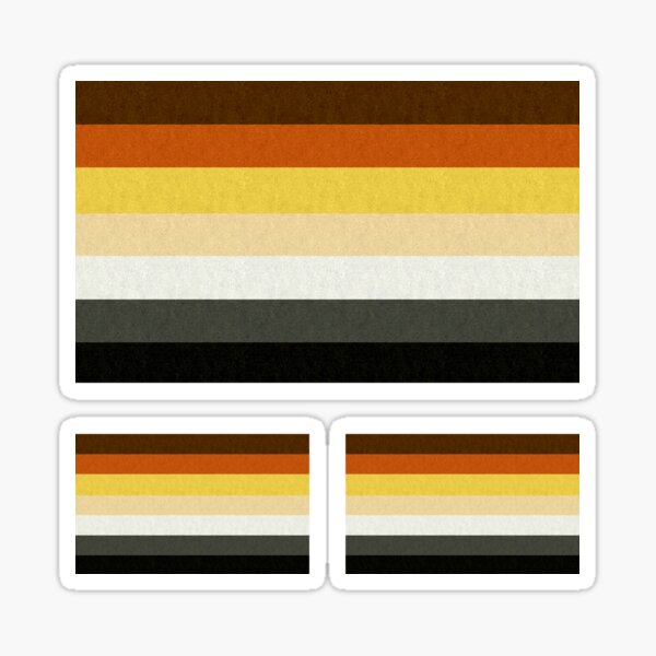 Gay Bear Pride Flag Colored Background Sticker