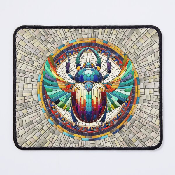 Item preview, Egyptian Scarab Beetle -Mosaic Art designed and sold by k9printart.