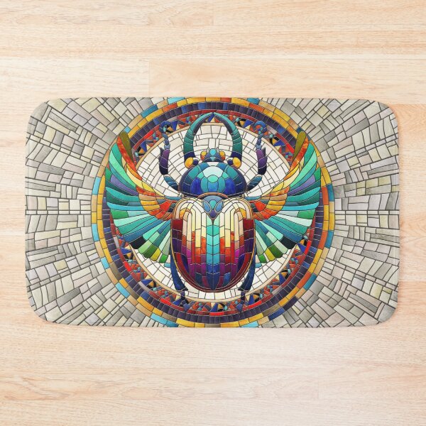 Item preview, Egyptian Scarab Beetle -Mosaic Art designed and sold by k9printart.