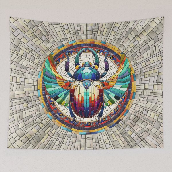 Item preview, Egyptian Scarab Beetle -Mosaic Art designed and sold by k9printart.