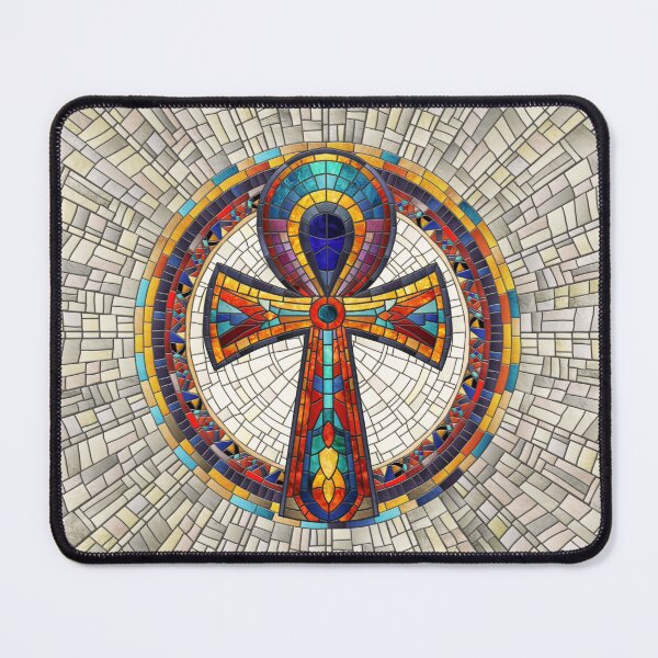 Item preview, Egyptian Ankh Cross -Mosaic Art designed and sold by k9printart.