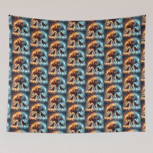 Item preview, Three headed fire and ice wolf  designed and sold by juss22.